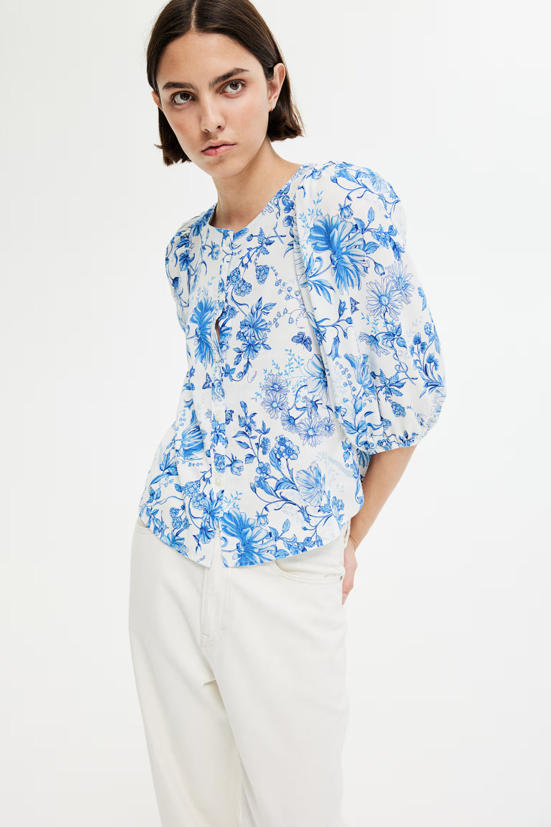 H&M Linen-Blend Blouse