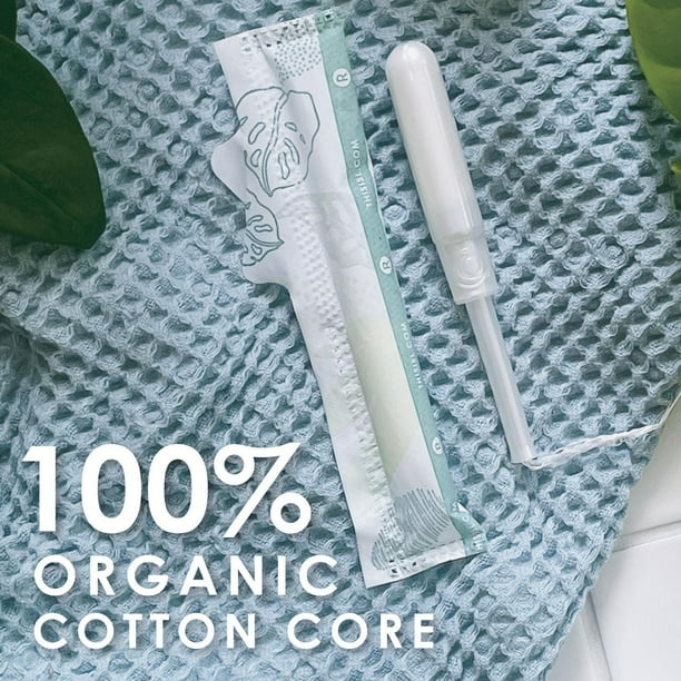 L. Cotton Tampons Regular/Super Absorbency Multipack, Free from Chlorine Bleaching, Pesticides, Fragrances, or Dyes, 30CT