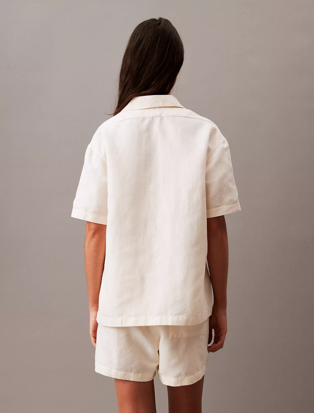 Calvin Klein Linen Blend Camp Button-Down Shirt