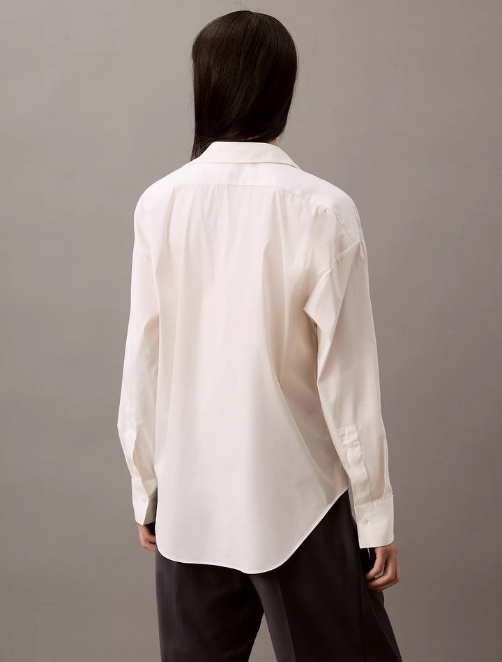 Calvin Klein Stretch Poplin Relaxed Fit Button-Down Shirt