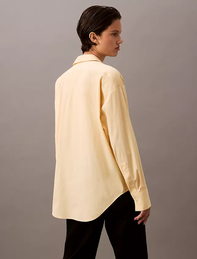 Calvin Klein Stretch Poplin Relaxed Fit Button-Down Shirt
