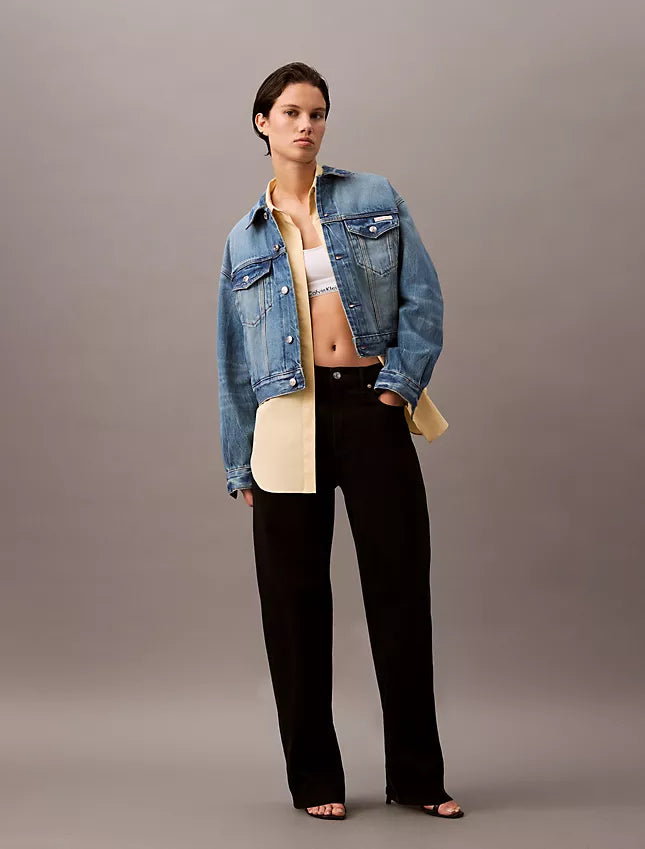 Calvin Klein Stretch Poplin Relaxed Fit Button-Down Shirt