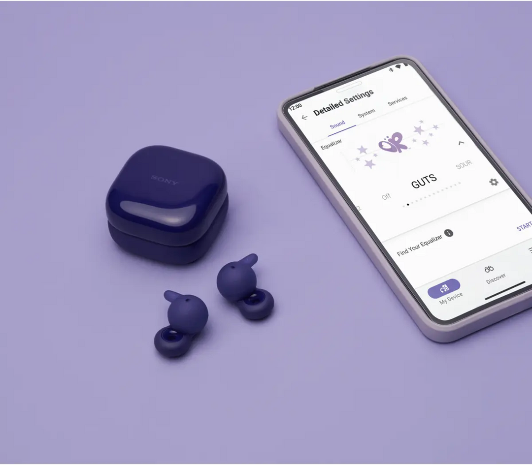 LinkBuds Open Truly Wireless Earbuds | Violet - Free Case Cover