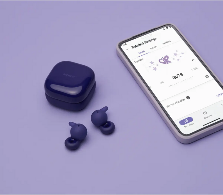 LinkBuds Open Truly Wireless Earbuds | Violet - Free Case Cover