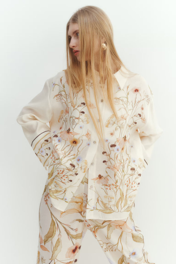 H&M Floral-Motif Shirt