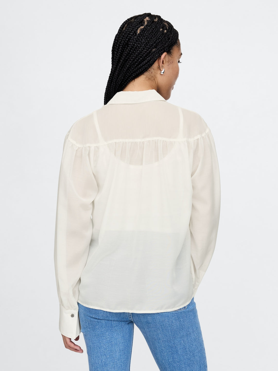 Gap Oversized Sheer Shirt
