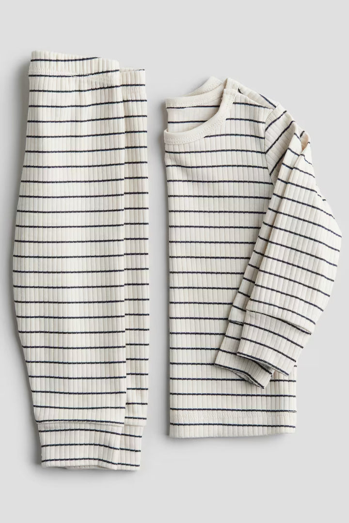 H&M RIBBED COTTON SET
