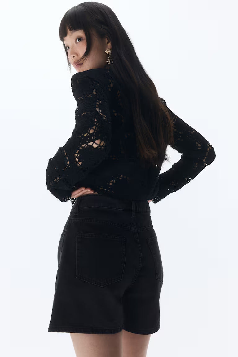 H&M HIGH DENIM SHORTS