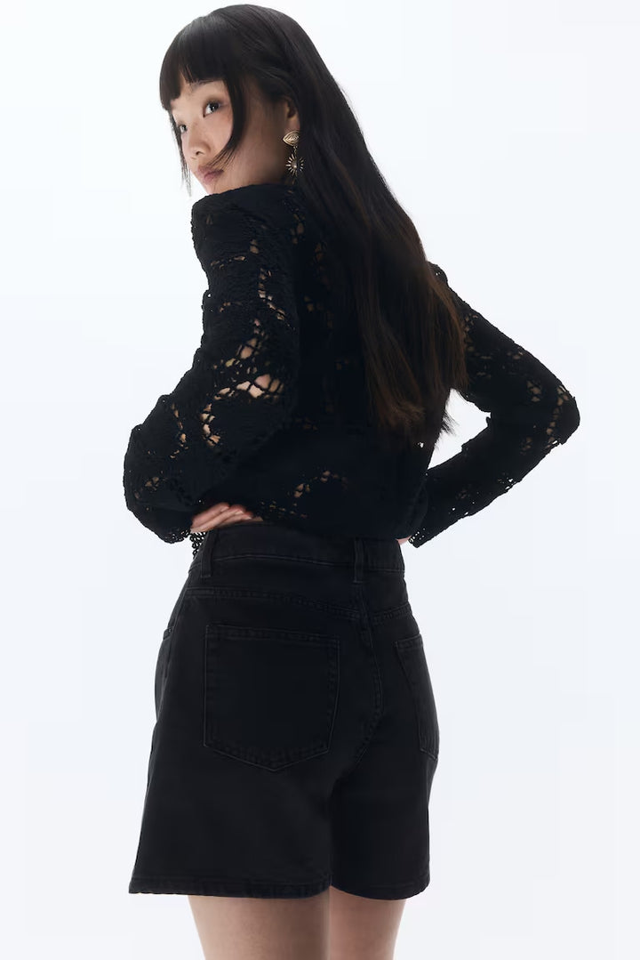 H&M HIGH DENIM SHORTS