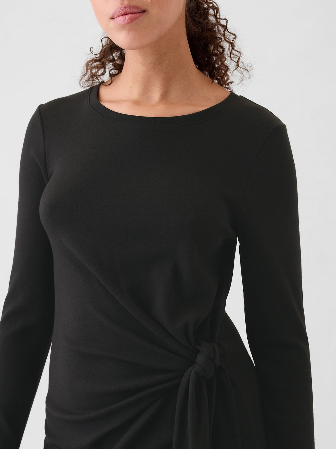 Gap Modern Rib Tie-Knot Midi Dress