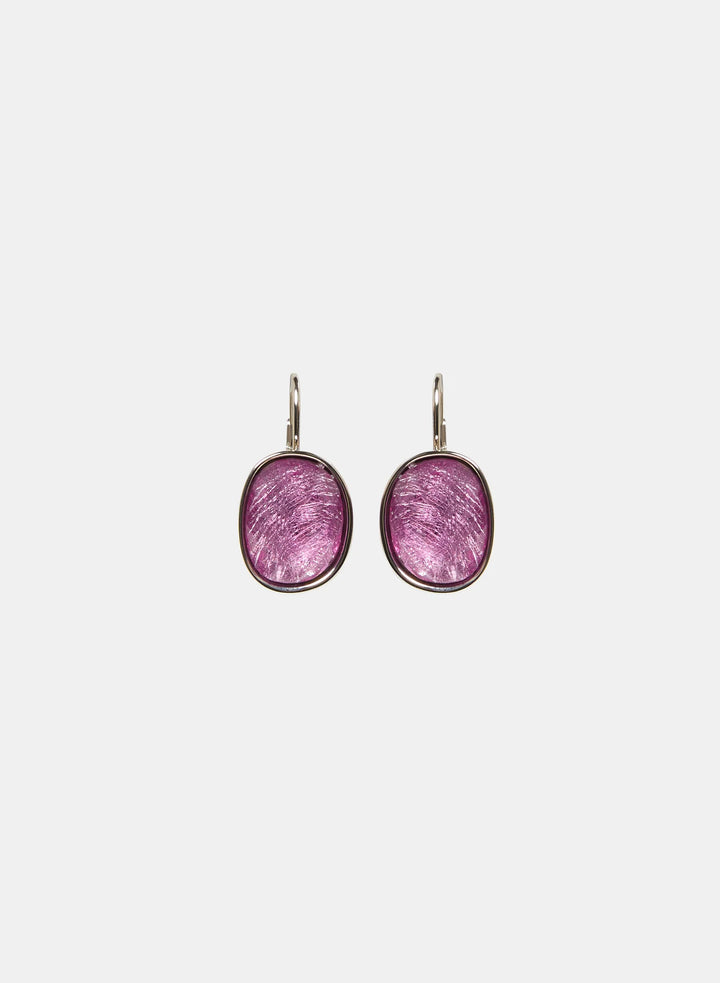 Laura Faceted Oval Stone Earrings