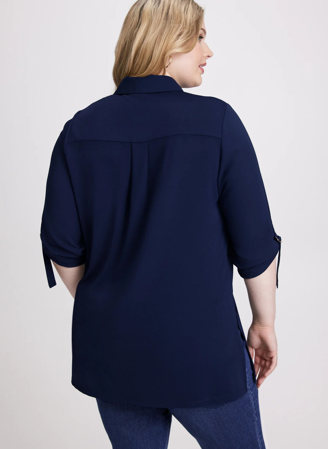 LAURA Rolled Sleeve Top