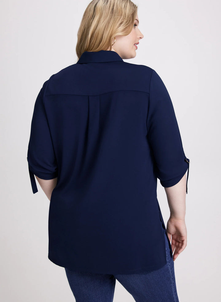 LAURA Rolled Sleeve Top