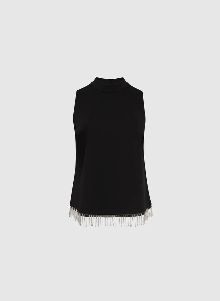LAURA Sleeveless Rhinestone Top