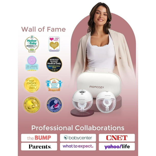 Momcozy M5 Hands Free Breast Pump, Wearable Breast Pump with 3 Modes & 9 Levels