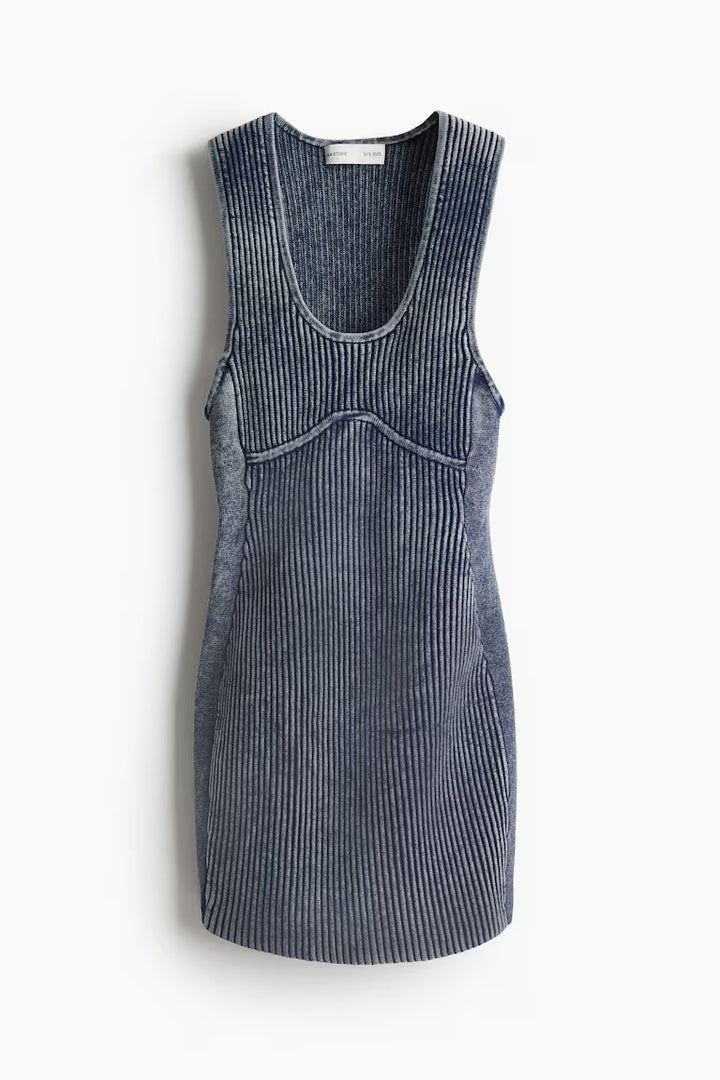 H&M Washed Rib-Knit Dress