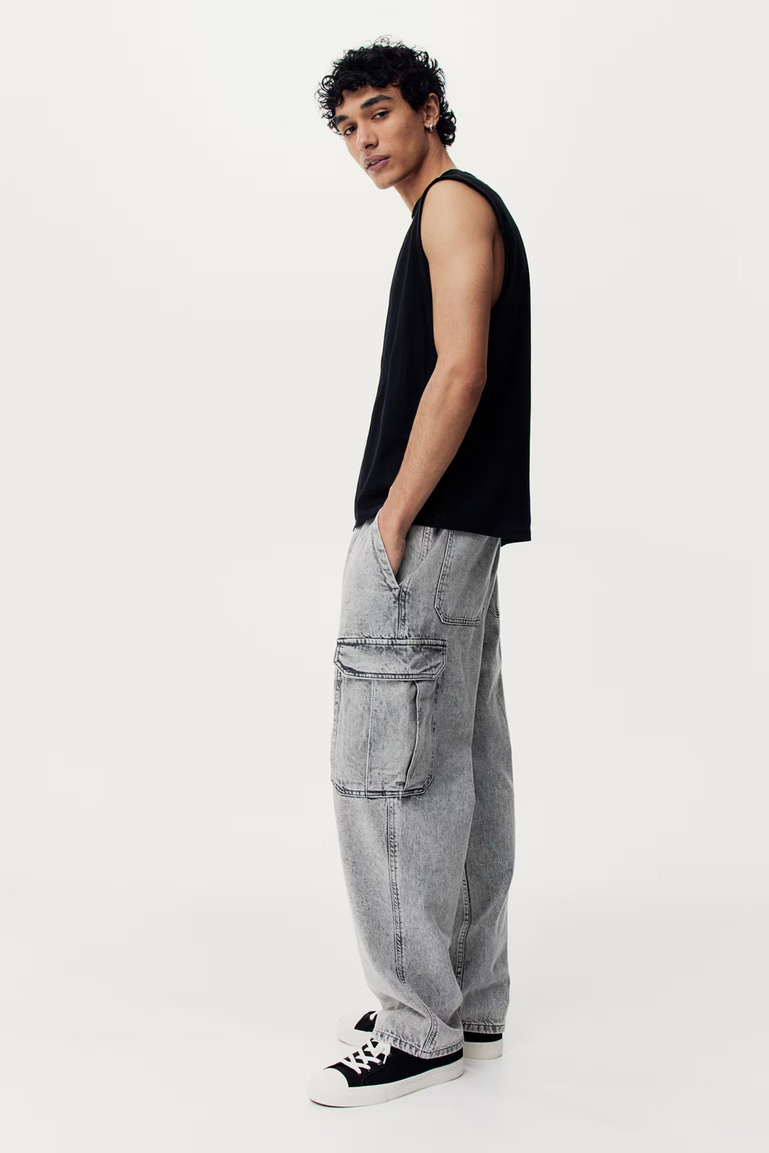 H&M Loose Cargo Denim Joggers