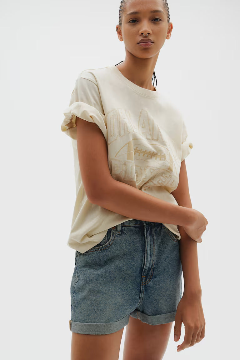 H&M HIGH WAIST DENIM SHORTS