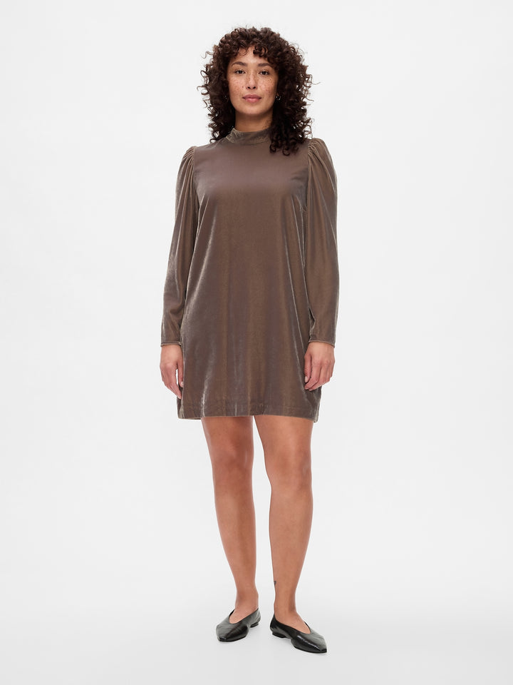 Gap Recycled Velvet Puff-Sleeve Mini Dress