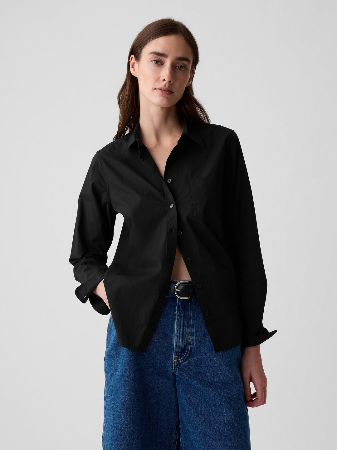 Gap Sheer Lace Classic Shirt