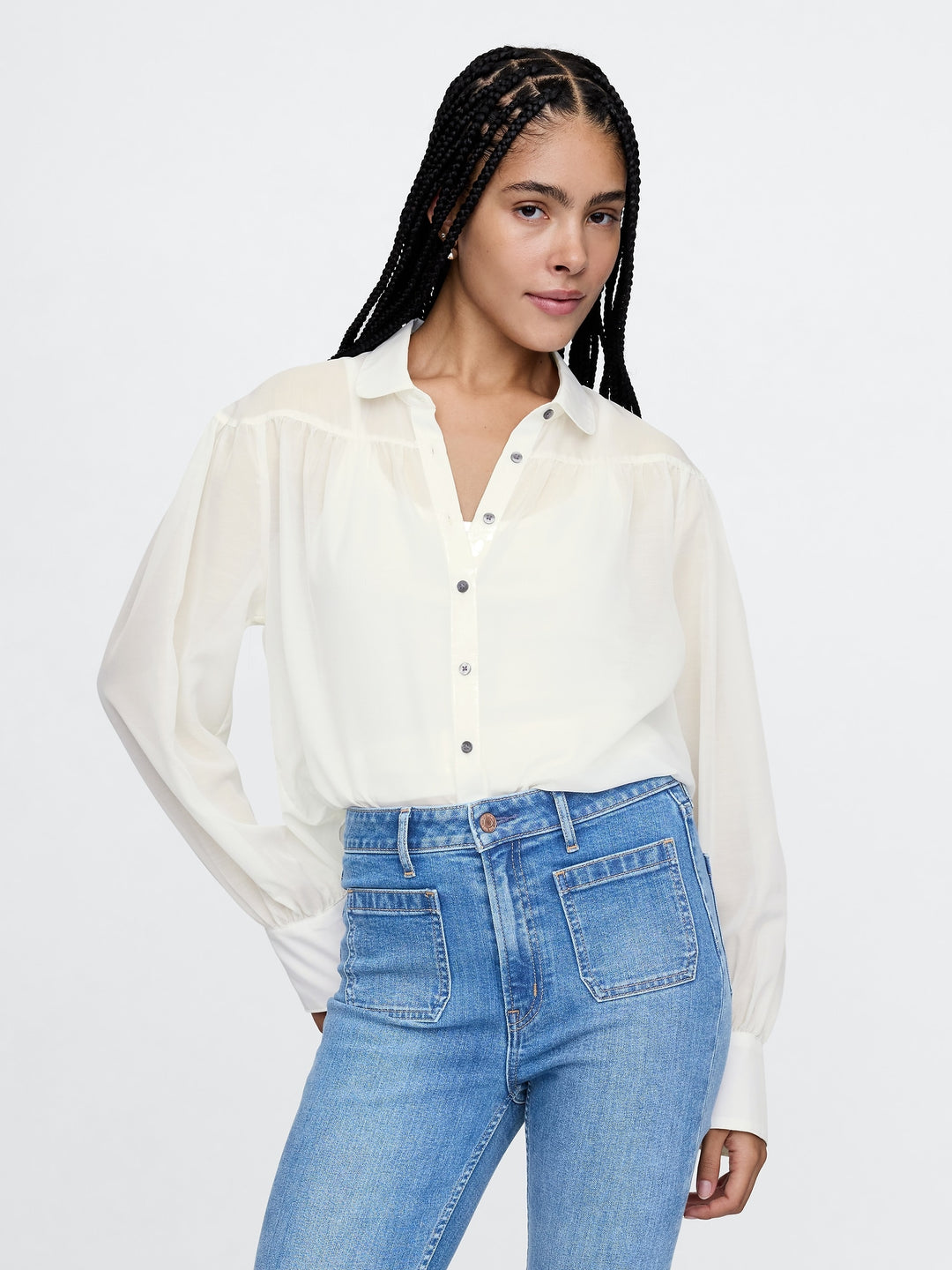 Gap Oversized Sheer Shirt