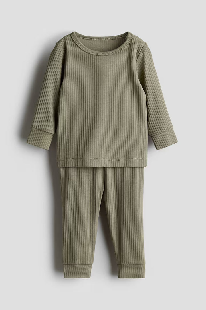 H&M RIBBED COTTON SET