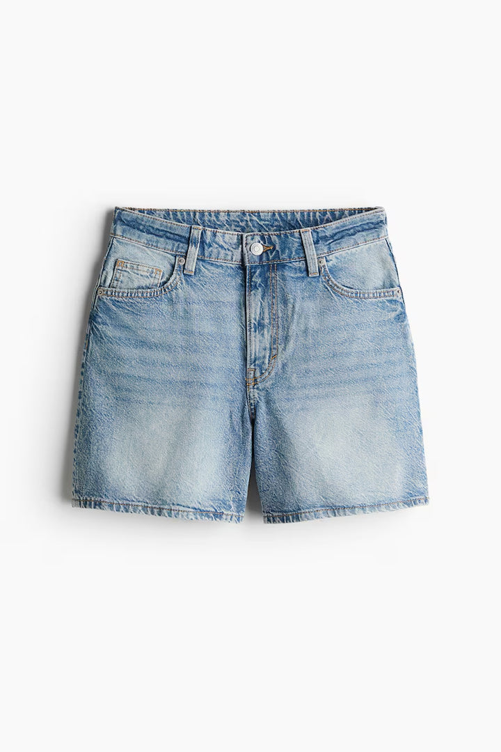 H&M HIGH BERMUDA DENIM SHORTS