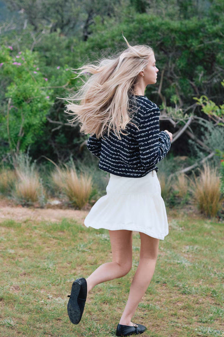 H&M DENIM SKIRT WITH PEPLUM