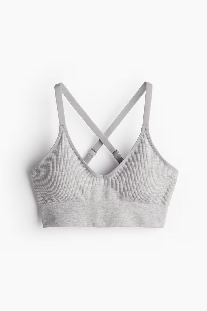 H&M SEAMLESS MEDIUM-SUPPORT SPORTS BRA WITH DRYMOVE™