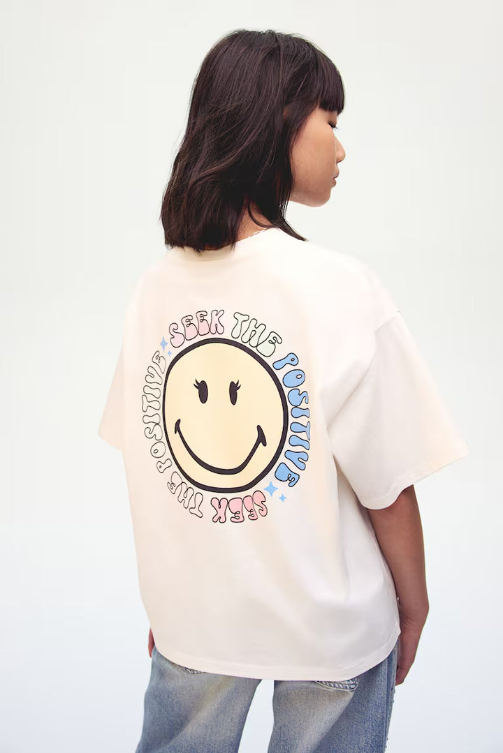 H&M PRINTED COTTON T-SHIRT