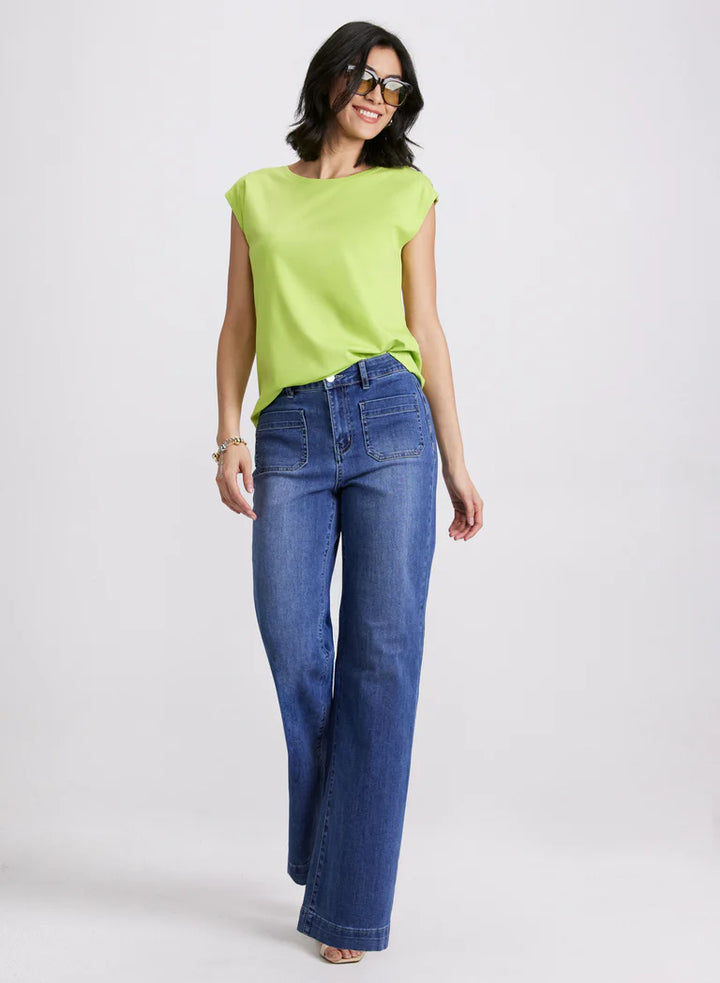 LAURA Metallic Button T-Shirt