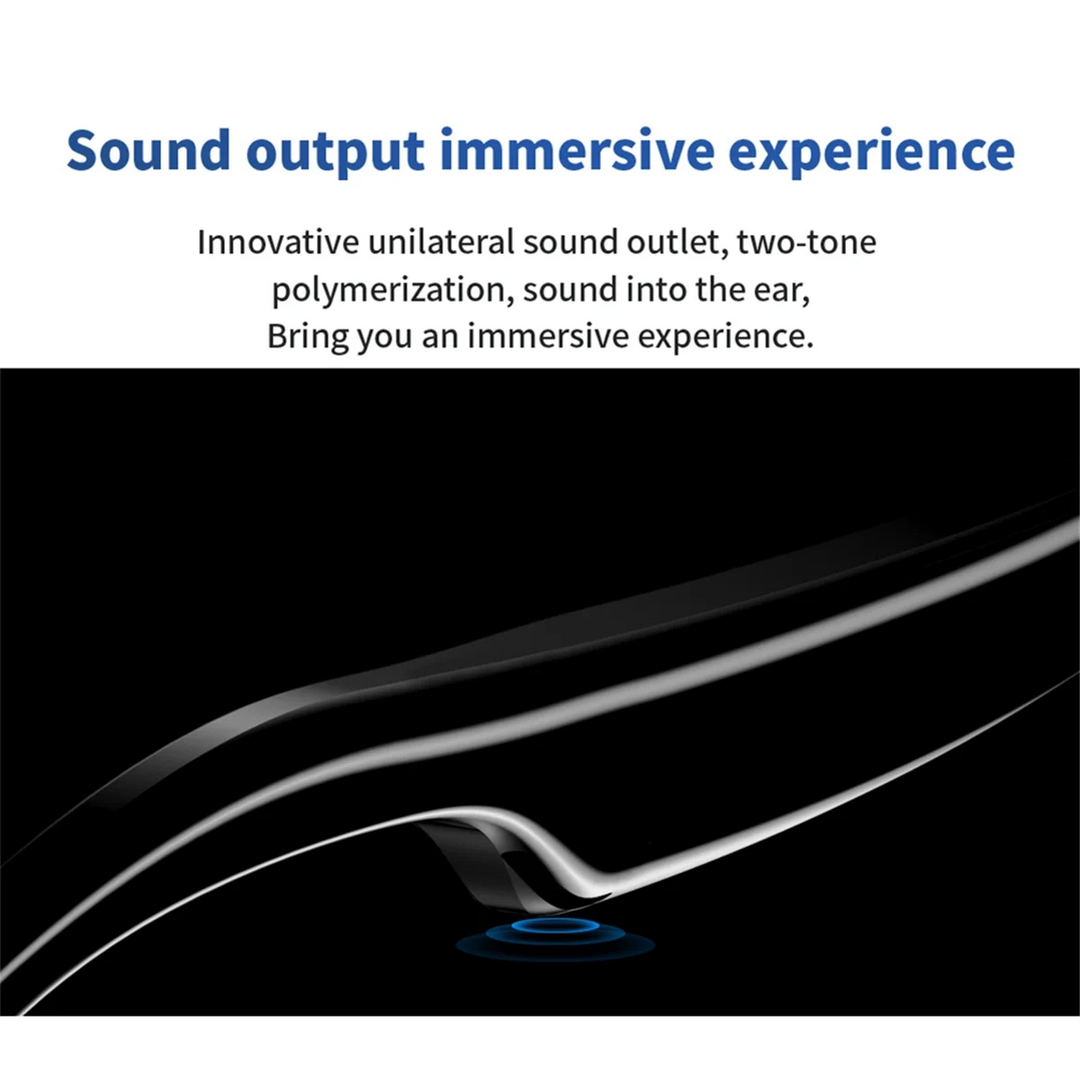 Unbranded E13 Smart Glasses Wireless Bluetooth 5.0 Glasses with Headphones Hands-Free Calling Music Photograph,Black B