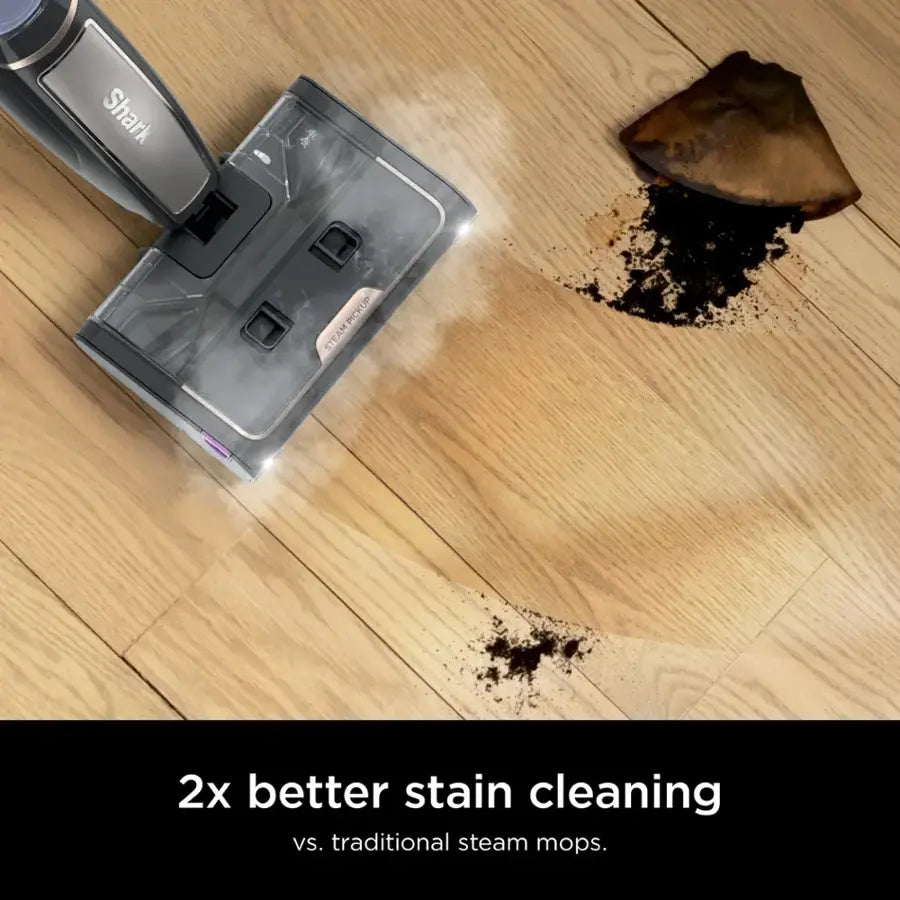 Shark - Pickup 3-in-1 Steam Mop, Pick-Up, Sanitize* - Black/Stone Metallic