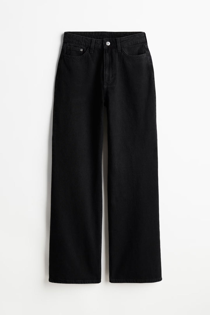 H&M Curvy Fit Wide Ultra High Jeans