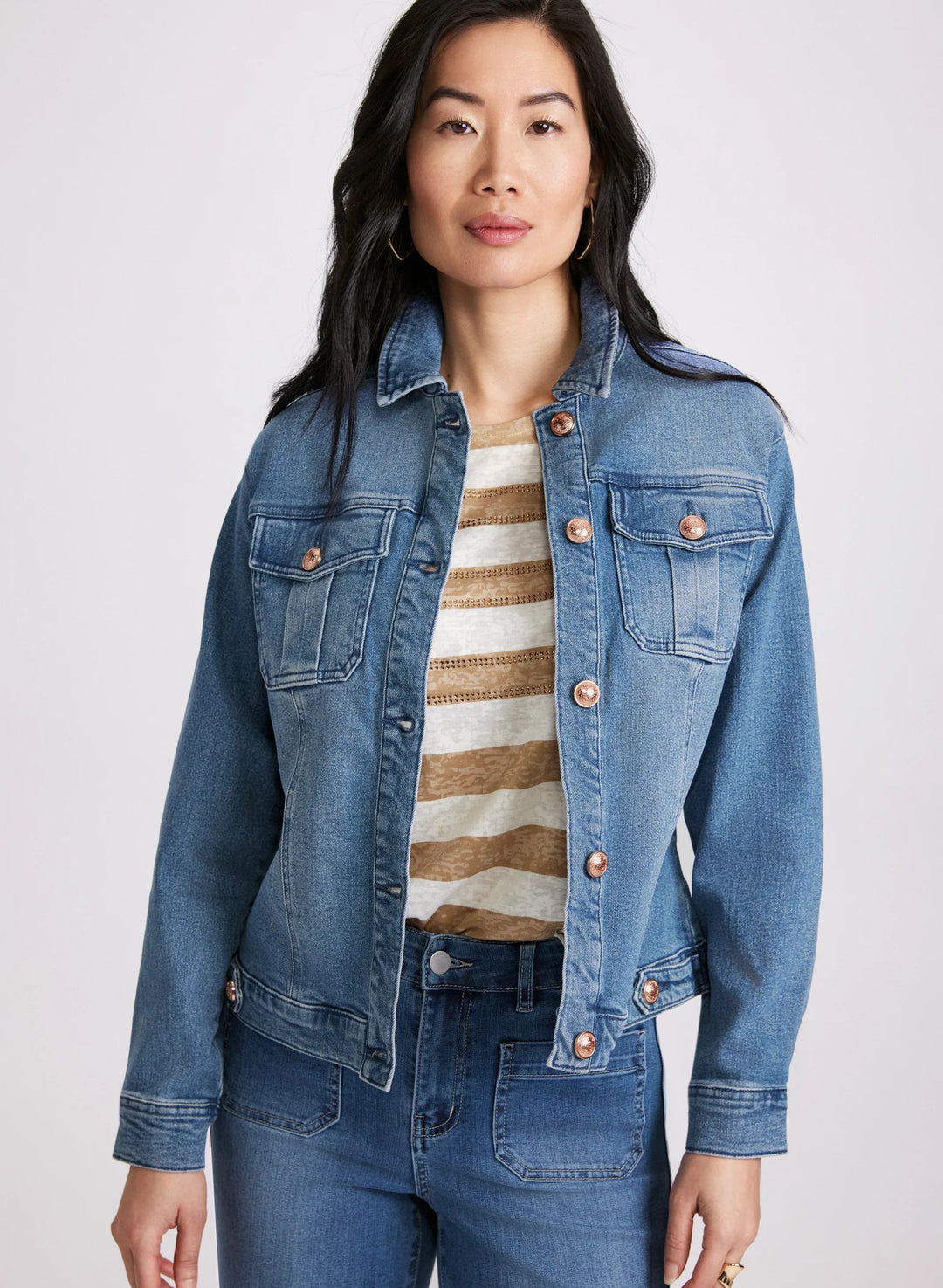 LAURA Button-Down Denim Jacket