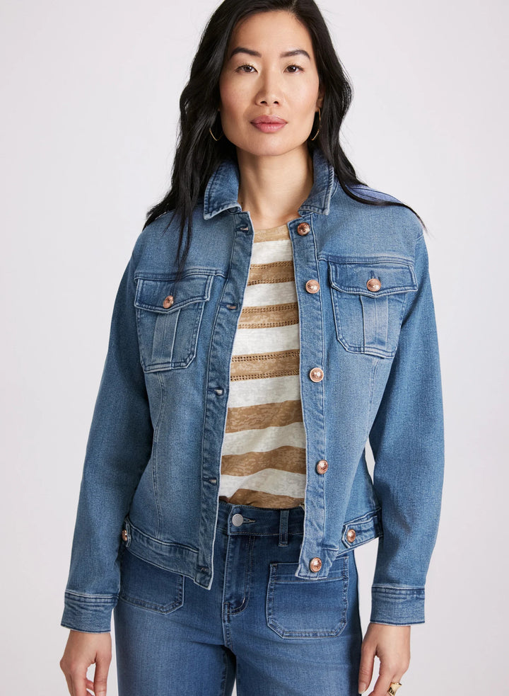 LAURA Button-Down Denim Jacket