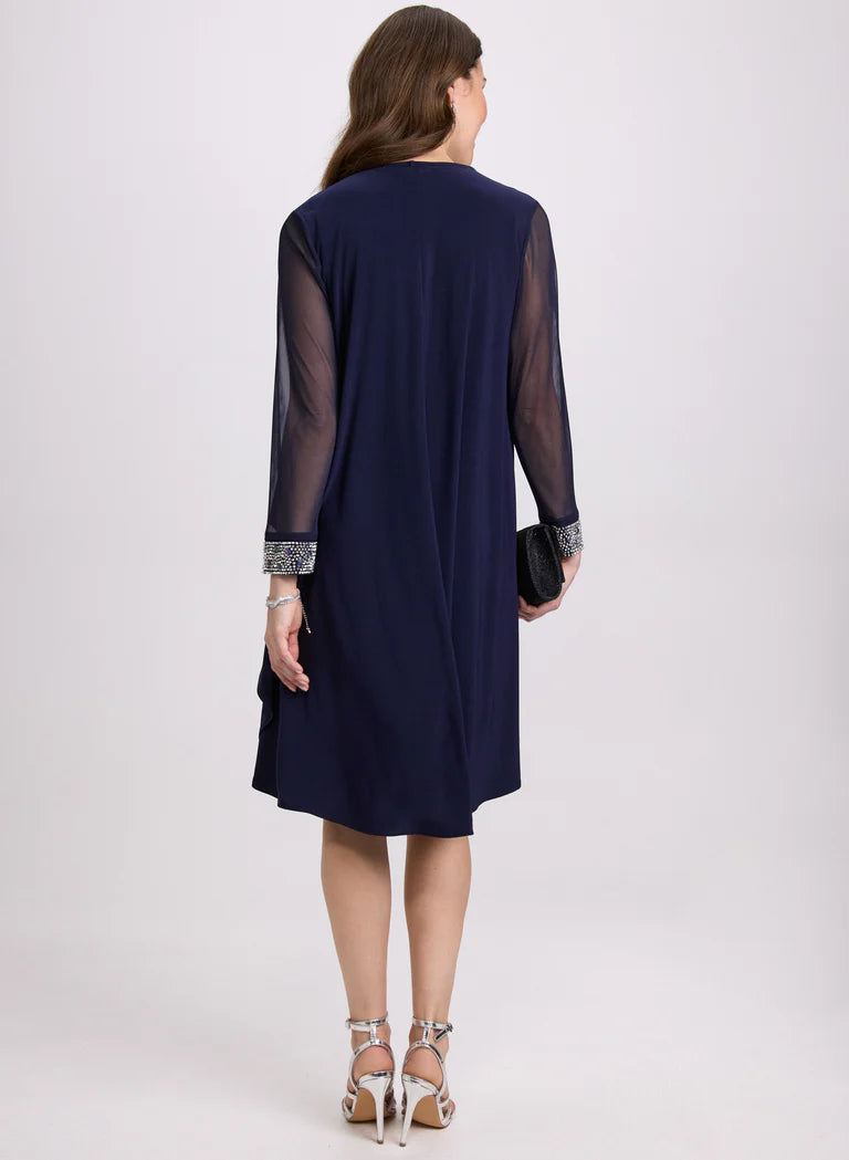 LAURA Rhinestone Embellished Dress & Jacket Set