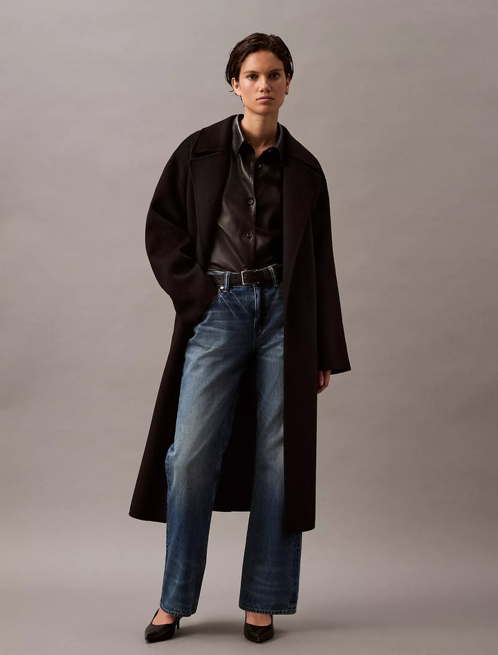 Calvin Klein Lamb Leather Button-Down Shirt