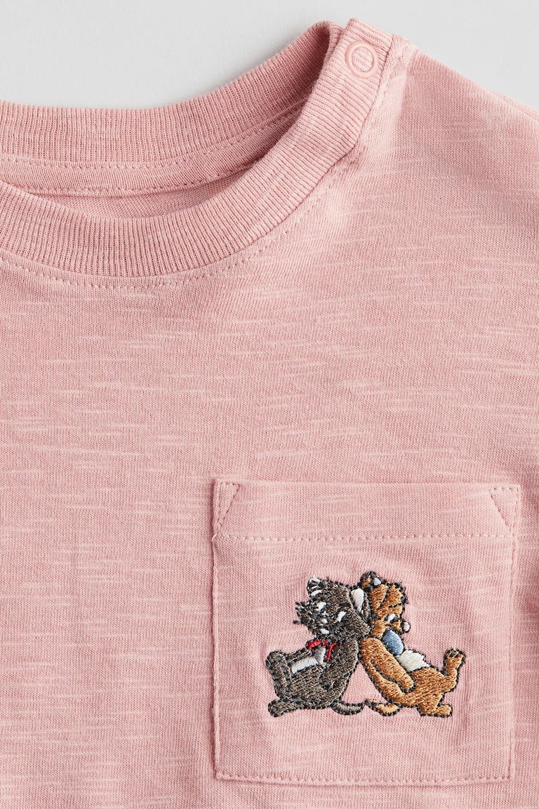 H&M Cotton T-Shirt with Patch Pocket