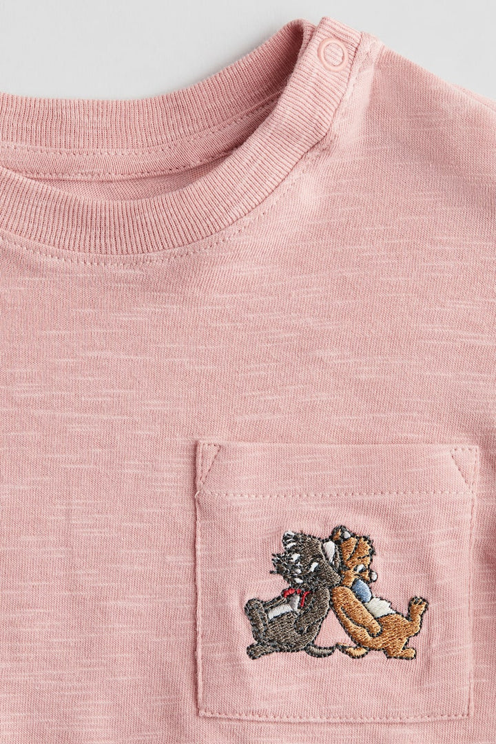 H&M Cotton T-Shirt with Patch Pocket