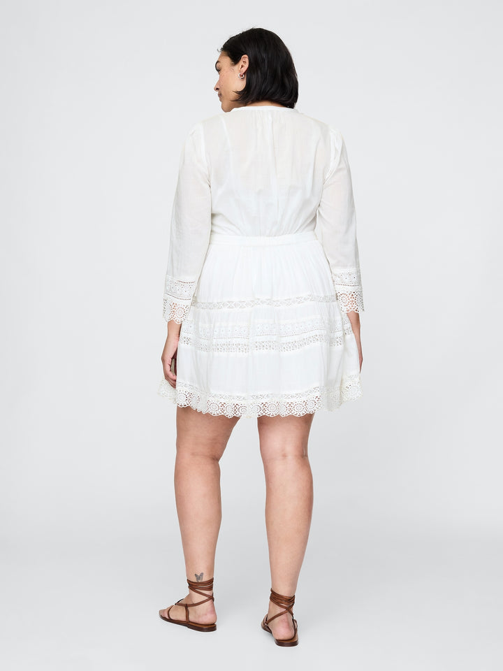 Gap Lace-Trim Mini Dress