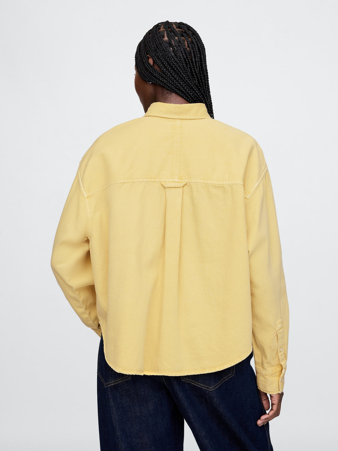 Gap UltraSoft Denim Cropped Big Shirt