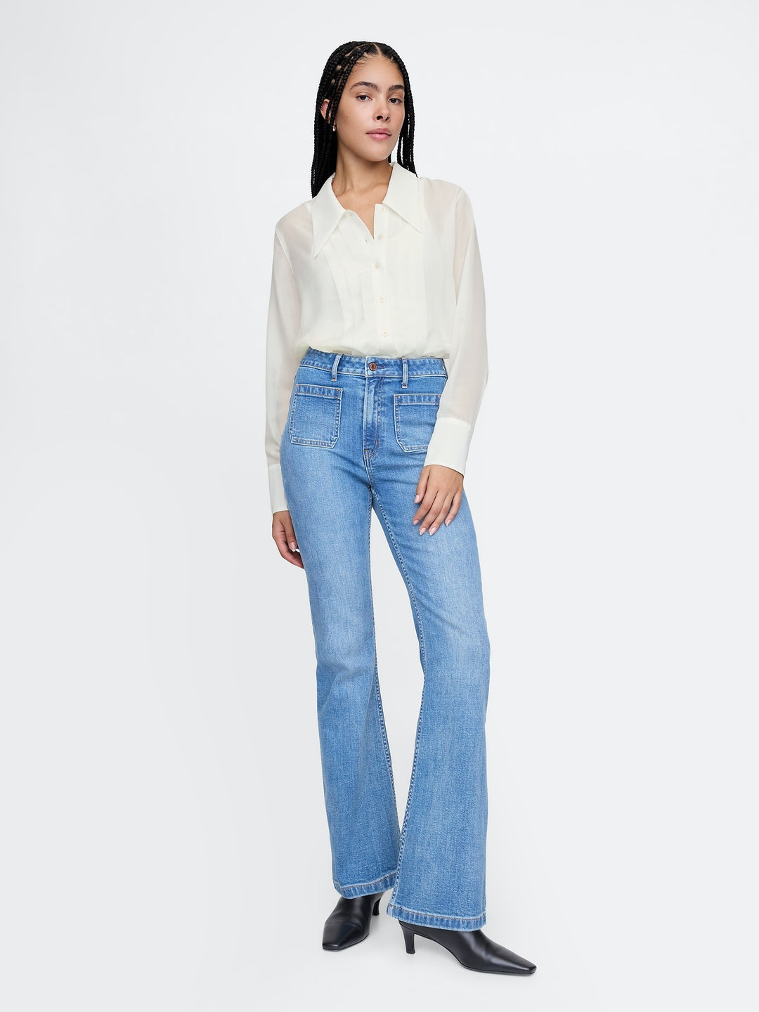 Gap Sheer Classic Tuxedo Shirt