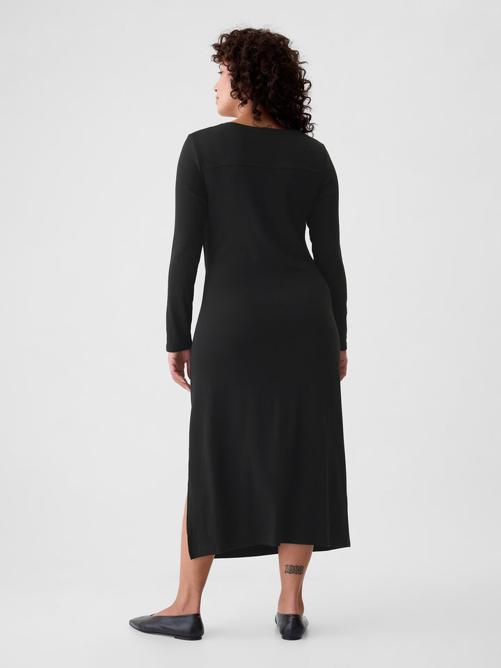 Gap Modern Rib Tie-Knot Midi Dress
