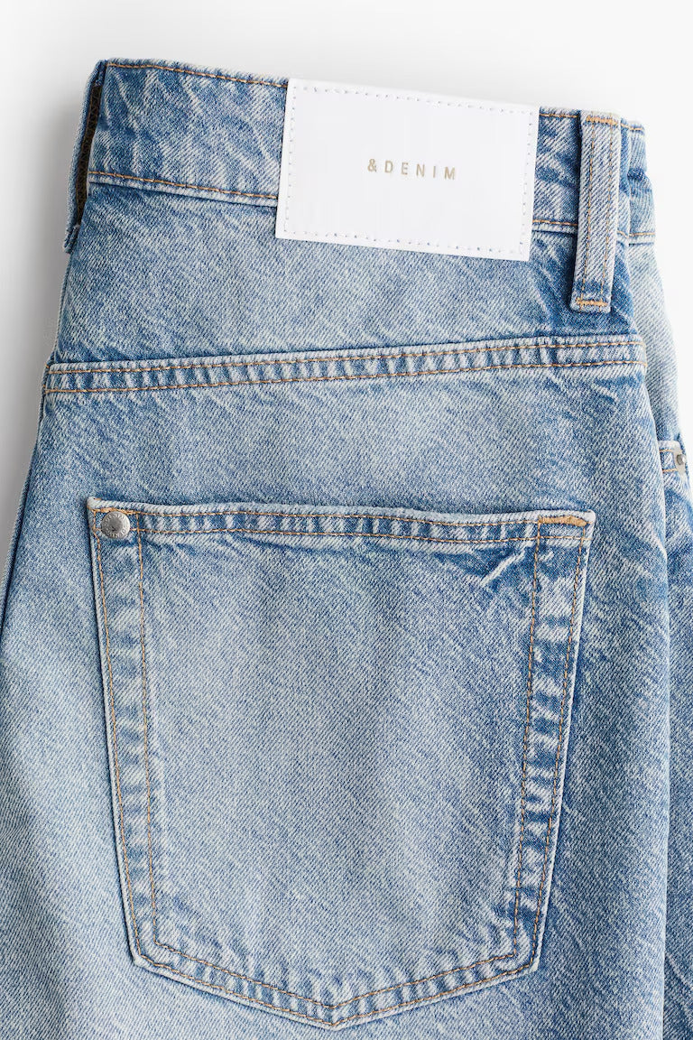 H&M HIGH BERMUDA DENIM SHORTS