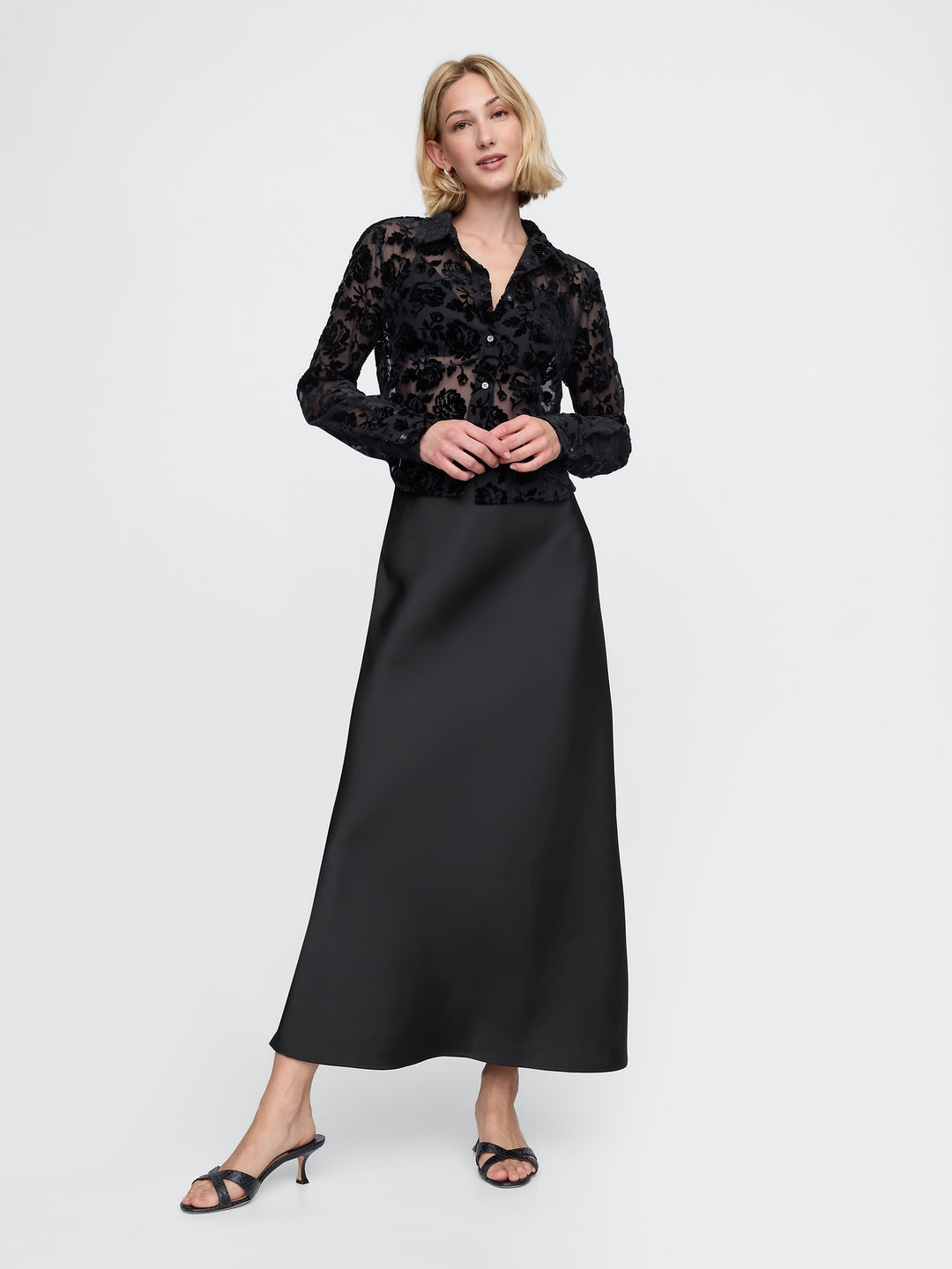 Gap Cropped Velvet Shirt