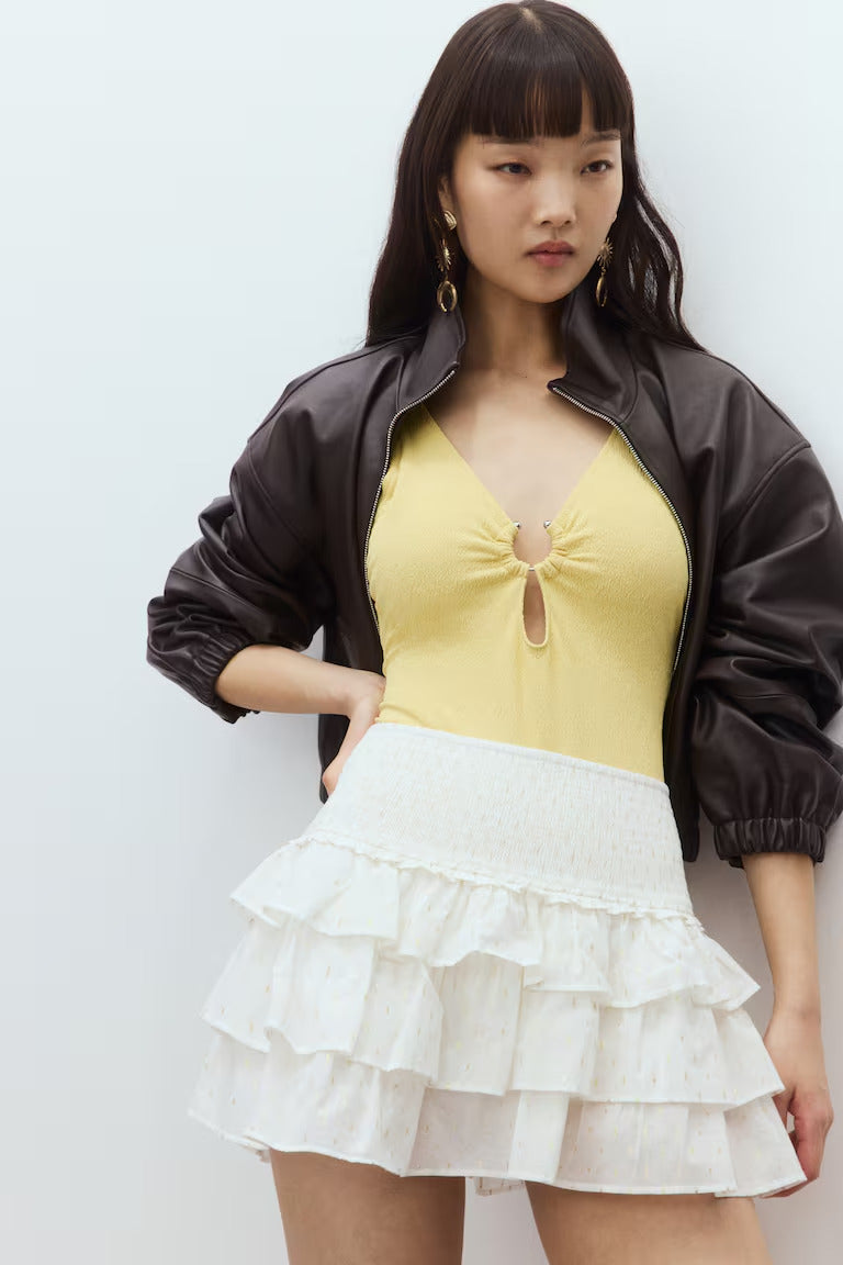 H&M TIERED MINI SKIRT