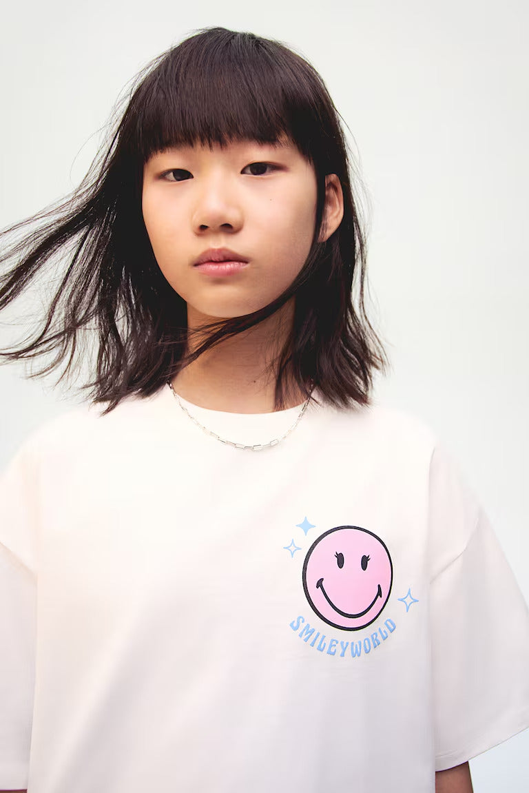 H&M PRINTED COTTON T-SHIRT