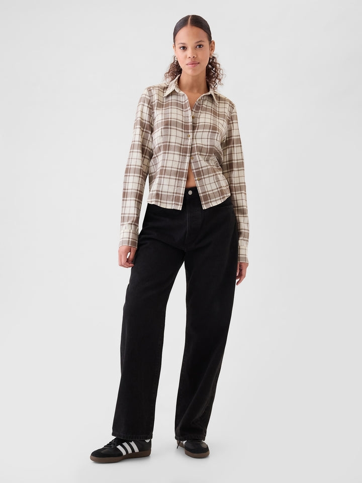 Gap Organic Cotton Cropped Shirt