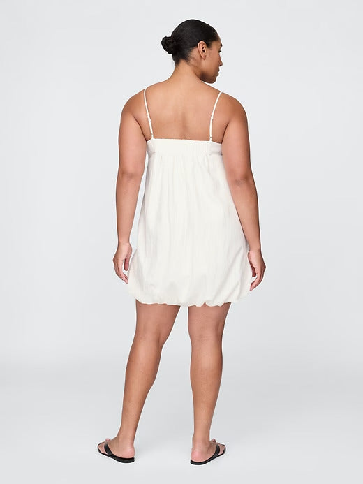 Gap Linen-Blend Mini Bubble Dress